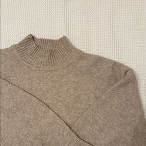 H&M Cozy Beige Mockneck Sweater